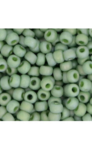 Miyuki rocailles Perlen 6/0 - Opaque glazed frosted pistachio green 6-4698